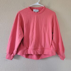 La Ligne Womens Crew Neck Pullover Sweater Size Xsmall Pockets Coral Casual Flaw